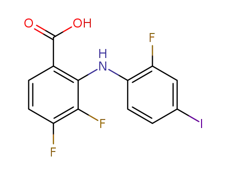 3,4-difluoro-2-(2-fluoro-4-iodo-phenylamino)-benzoic acid