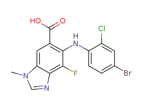 5-[(4-bromo-2-chlorophenyl)amino]-4-fluoro-1-methyl-1H-benzimidazole-6-carboxylic acid