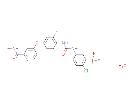 4-[4({[4-chloro-3-(trifluoromethyl)phenyl]carbamoyl}amino)-3-fluorophenoxy]-N-methylpyridine-2-carboxamide monohydrate