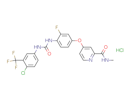 4-{4-[3-(4-chloro-3-trifluoromethylphenyl)-ureido]-3-fluorophenoxy}-pyridine-2-carboxylic acid methylamide hydrochloride